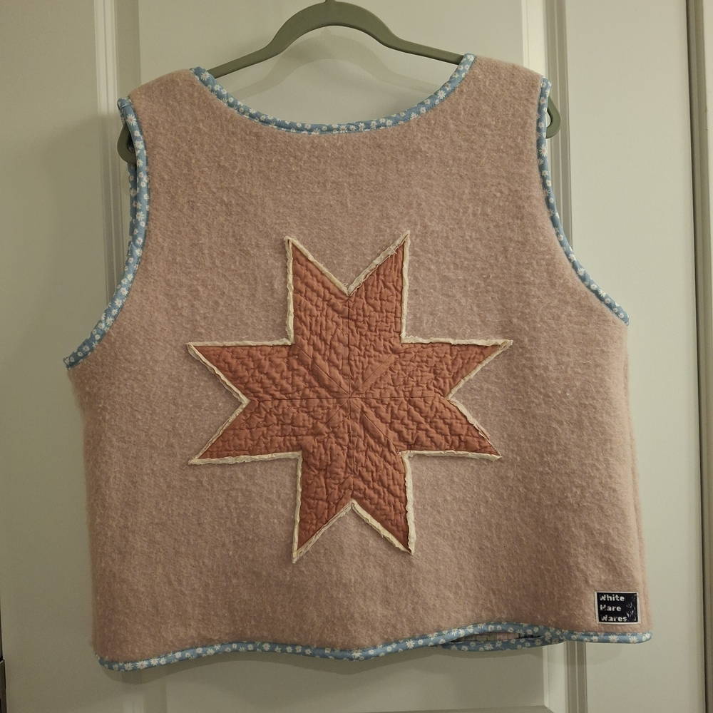 Pink Star Quilted Vest